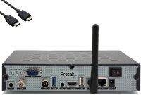 Protek X2 Combo 4K - UHD HDR DVB-S2 & DVB-C/ T2, OpenATV E2 Linux Sat & Kabel/ T2 Receiver, Smart TV-Box, Media Player, 1x CA, WiFi, Zweitfernbedienung