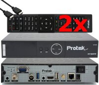 Protek X2 Twin SAT 4K - UHD HDR 2X DVB-S2 Twin Tuner,...