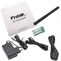 Protek X2 Twin SAT 4K - UHD HDR 2X DVB-S2 Twin Tuner, OpenATV E2 Linux Receiver, Smart TV-Box, Media Player, 1x CA, WiFi + Zweitfernbedienung