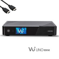 VU+ UNO 4K SE - UHD HDR 1x DVB-S2 FBC Sat Twin Tuner E2 Linux Receiver + 150 Mbit WiFi Stick (B-Ware)