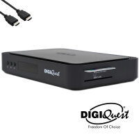TiVuSat Karte 4K UHD + DIGIQuest Q60 4K H.265 S2+T2 Combo Receiver + 150Mbit WiFi - TiVuSat zertifiziert (Karte aktiviert)