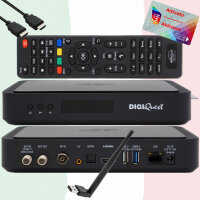 TiVuSat Karte 4K UHD + DIGIQuest Q90 4K H.265 S2+T2 Combo...