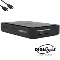 TiVuSat Karte 4K UHD + DIGIQuest Q90 4K H.265 S2+T2 Combo Receiver + 150Mbit WiFi - TiVuSat zertifiziert (Karte aktiviert)