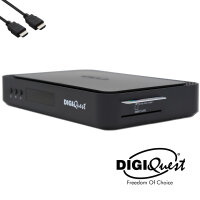 TiVuSat Karte 4K UHD + DIGIQuest Q90 4K H.265 S2+T2 Combo Receiver + 150Mbit WiFi - TiVuSat zertifiziert (Karte aktiviert)