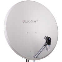 DUR-line Select 85/90 Hellgrau - Alu Sat-Antenne