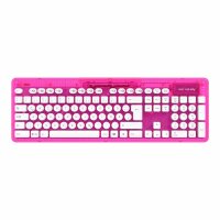 Rock Candy QWERTZ PINK Kabellose PC USB Tastatur, Wasserdicht, Windows,MAC,Android