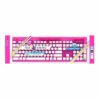 Rock Candy QWERTZ PINK Kabellose PC USB Tastatur, Wasserdicht, Windows,MAC,Android