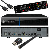 GigaBlue UHD Trio 4K DVB-S2X + DVB-T2/C Combo inklusive 600 Mbits Wifi Stick