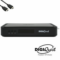 TiVuSat Karte 4K UHD + DIGIQuest Q90 4K H.265 S2+T2 Combo Receiver + 150Mbit WiFi - TiVuSat zertifiziert (Karte akiviert)