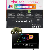 TiVuSat Karte 4K UHD + DIGIQuest Q90 4K H.265 S2+T2 Combo Receiver + 150Mbit WiFi - TiVuSat zertifiziert (Karte akiviert)