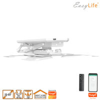 EasyLife - TV Deckenhalter Smart Home elektrisch schwenkbar 23 bis 55 Zoll, VESA bis 400x400 (weiß)