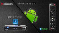 Octagon Spirit 4K UHD HDR10+ Smart Android TV OTT IP Media-Streaming-Box mit WLAN, BT Fernbedienung + Widevine Level L1 Support