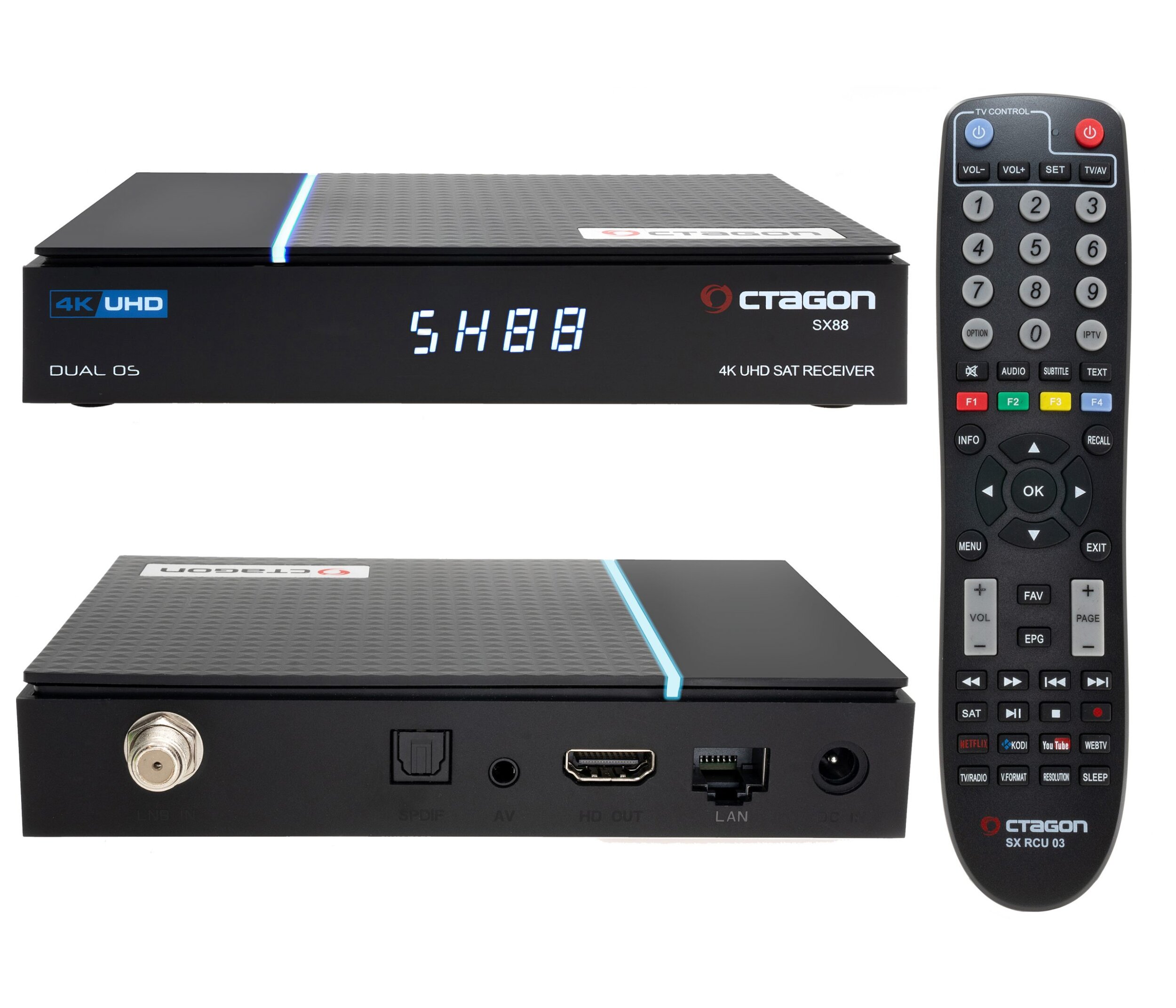 OCTAGON SX888 WL V2 - 4K UHD Receiver jetzt kaufen, 82,90