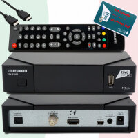 Telefunken TFK-S2000 DVB-S2 Full HD Sat Receiver HEVC, TiVuSat zertifiziert mit aktivierterter TiVuSat HD Karte