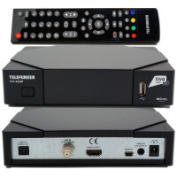 Telefunken TFK-S2000 DVB-S2 Full HD Sat Receiver HEVC, TiVuSat zertifiziert mit aktivierterter TiVuSat HD Karte