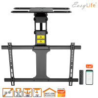 EasyLife - TV Deckenhalter Smart Home elektrisch drehbar und schwenkbar 32 bis 75 Zoll, VESA bis 600x400 (schwarz)