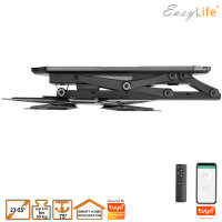 EasyLife - TV Deckenhalter Smart Home elektrisch schwenkbar 23 bis 55 Zoll, VESA bis 400x400 (schwarz) (B-Ware)