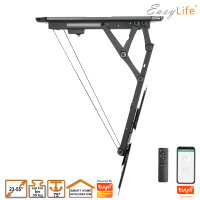 EasyLife - TV Deckenhalter Smart Home elektrisch schwenkbar 23 bis 55 Zoll, VESA bis 400x400 (schwarz)