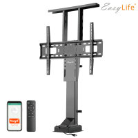 EasyLife - TV Lift / TV Bodenständer elektrisch mit Smart Home Steuerung & Fernbedienung, 37 bis 65 Zoll, VESA bis 600x400 (schwarz)