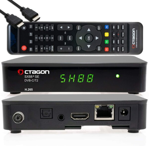 OCTAGON SX88+ SE H.265 HD Mini Hybrid-Receiver C/T2 + Smart IPTV Box