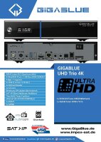 GigaBlue UHD Trio 4K DVB-S2X + DVB-T2/C Combo inklusive 600 Mbits GigaBlue Wifi Stick