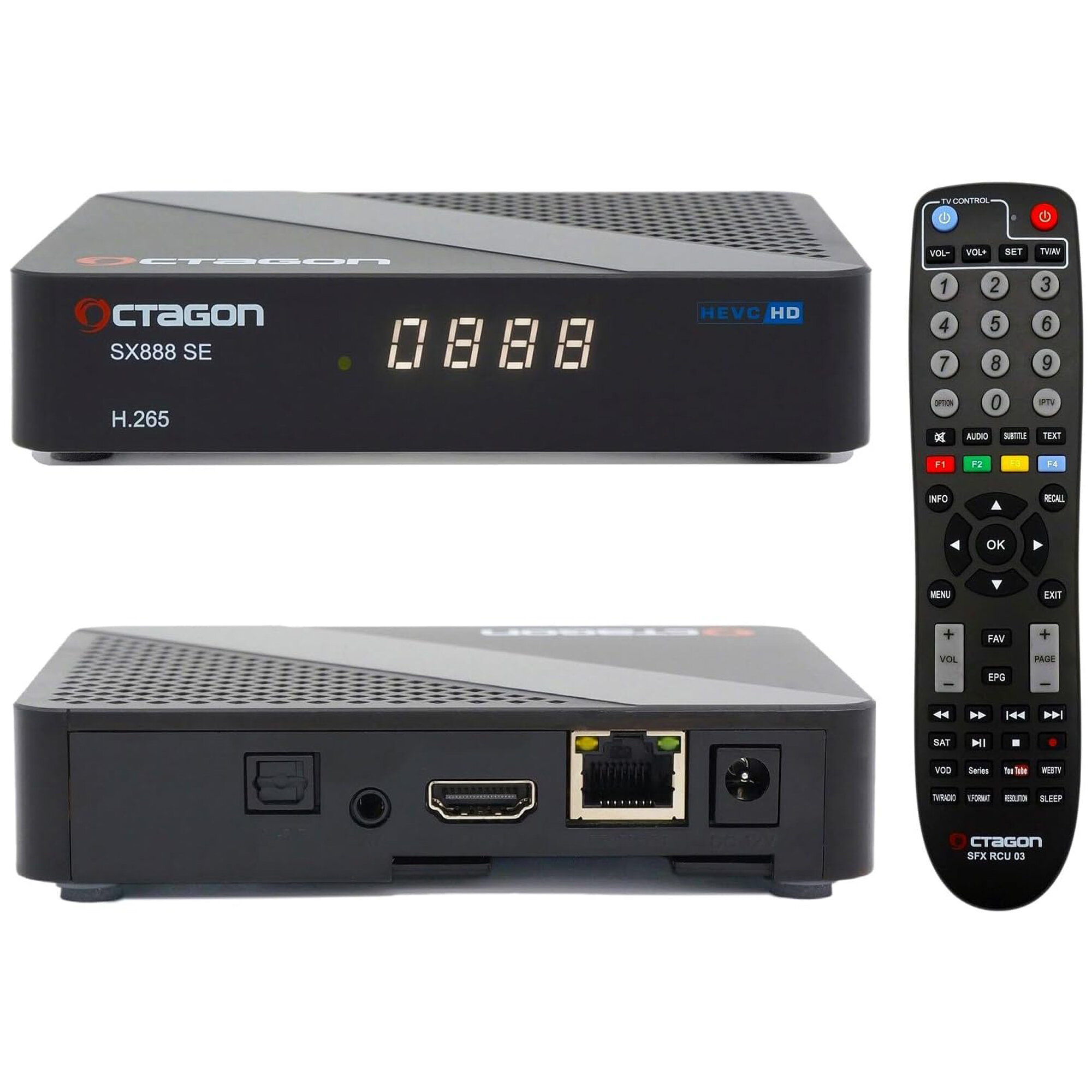 ALLIMITY Telecomando Sostitutivo Per Decoder Linux Octagon SX88, SX88+, SX888, Funziona Subito Con Batterie