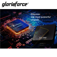 GloriaForce RTX Uno 4K UHD Android 11.0 TV Streaming Box mit App Force II, Quad core ARM Cortex, 1000 MBps Ethernet und Bluetooth Fernbedienung