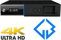 GigaBlue UHD Trio 4K DVB-S2X + DVB-T2/C Combo inklusive 300 Mbits Wifi Stick