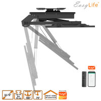 EasyLife - TV Deckenhalter V2 Smart Home elektrisch schwenkbar und drehbar, 37 bis 75 Zoll, VESA bis 600x400 (schwarz)