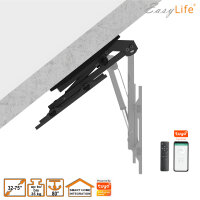 EasyLife - TV Deckenhalter V2 Smart Home elektrisch schwenkbar, 37 bis 75 Zoll, VESA bis 600x400 (schwarz)