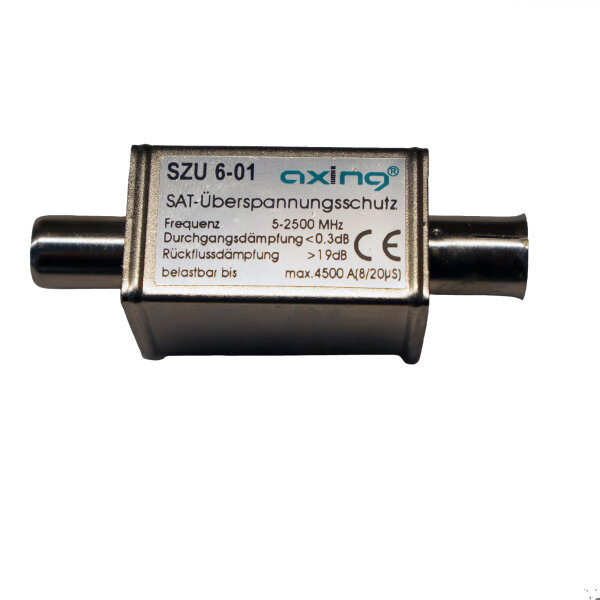 Überspannungsschutzgerät für Kabel-Netze Durchgangsdämpfung < 0,5 dB 1x IEC-Stecker 1x IEC-Buchse