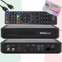 TiVuSat Karte 4K UHD + DIGIQuest Q80 4K H.265 S2+T2 Combo...