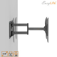 EasyLife TV Wandhalterung ProMount HD90 PowerDual XL 32–90 Zoll, Heavy-Duty bis 75 kg belastbar, VESA 600x400, neigbar und schwenkbar, TV Halterung für große Fernseher – inkl. Kabelmanagement