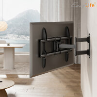 EasyLife TV Wandhalterung ProMount HD75 Compact 32–75 Zoll, Heavy-Duty bis 50 kg belastbar, VESA 400x400, neigbar und schwenkbar, TV Halterung für mittlere & große Fernseher