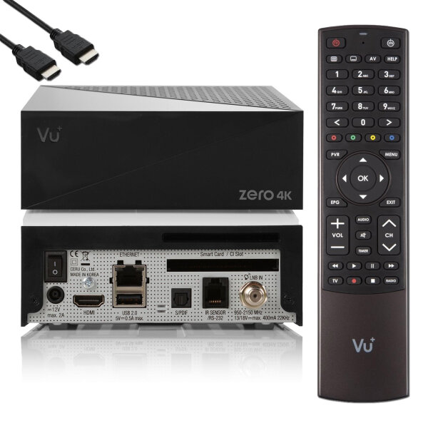 VU+ Zero 4K 1x DVB-S2X Multistream Linux UHD Receiver (C-Ware)
