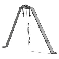 Wandabstandshalter Variabel Stahl HQ  45 - 60cm