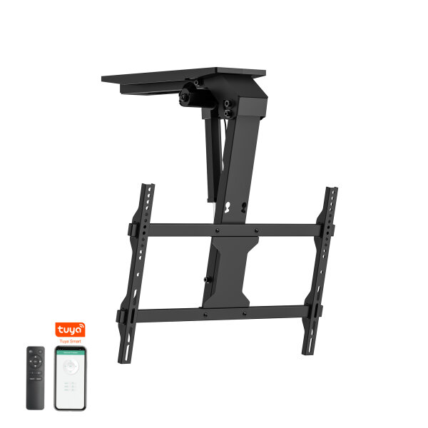 EasyLife - TV Deckenhalter V2 Smart Home elektrisch schwenkbar, 37 bis 75 Zoll, VESA bis 600x400 (schwarz)
