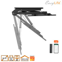 EasyLife - TV Deckenhalter V2 Smart Home elektrisch schwenkbar, 37 bis 75 Zoll, VESA bis 600x400 (schwarz)