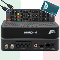 DIGIQuest Q10 DVB-S2 Full HD Sat Receiver HEVC, TiVuSat...