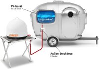 Selfsat SNIPE Mobil Camp Direct Portable mobile Satelliten-Antenne weiß