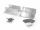 Flat Mount ASA mit Plexiglas weiß für STARLINK STANDARD