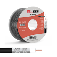 135dB Voll Kupfer 7mm SAT Koaxial Antennenkabel 5-fach 4K...