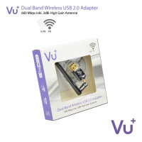 VU+® Dual Band Wireless USB 2.0 Adapter 600 Mbps inkl. Antenne