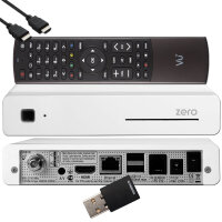 VU+ Plus Zero Linux Full HD Sat Receiver - Weiss + 300...