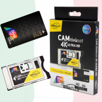 TiVuSat 4K UHD Black Karte &amp; 4K Ultra HD SmartCam/ SmarCam Schwarz (Karte nicht aktiviert)